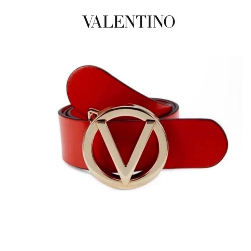 NWT VALENTINO RED LEATHER BELT - Picture 3 of 7